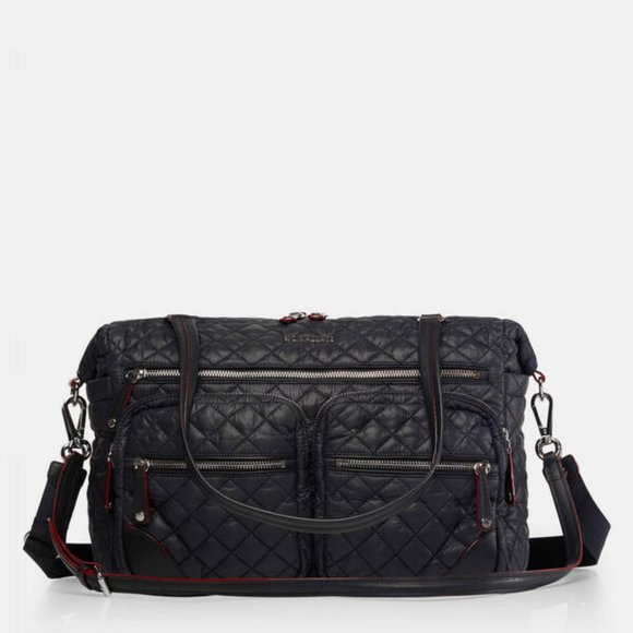 MZ Wallace Handbags - MZ Wallace Crosby Traveler Quilted Black Tote Black W/ Silver Hardware